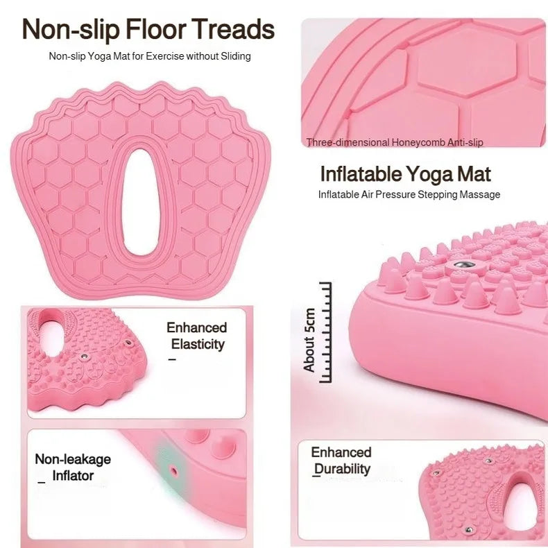 Magnetic Acupressure Foot Stepper: Inflatable Yoga Massage Mat for Pain Relief